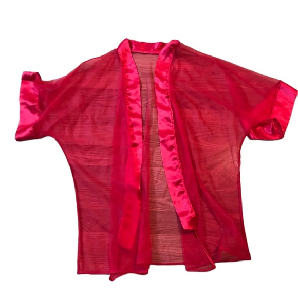 Red Negligee Robe.    02.  GR/PK - Picture 2 of 3